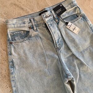 Express Light Blue Denim Pants wide leg/high-rise jeans